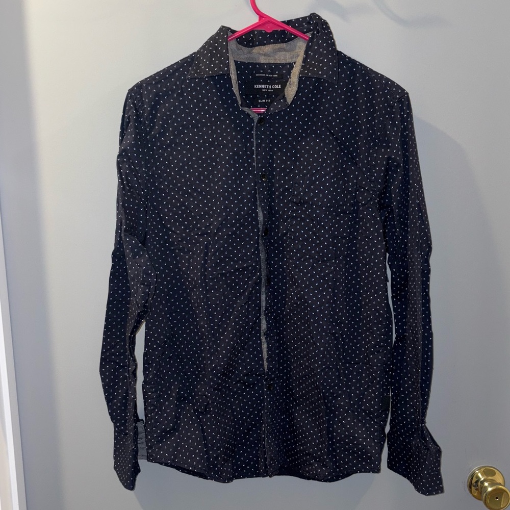 Kenneth Cole Black Lightweight Shirt Jacket